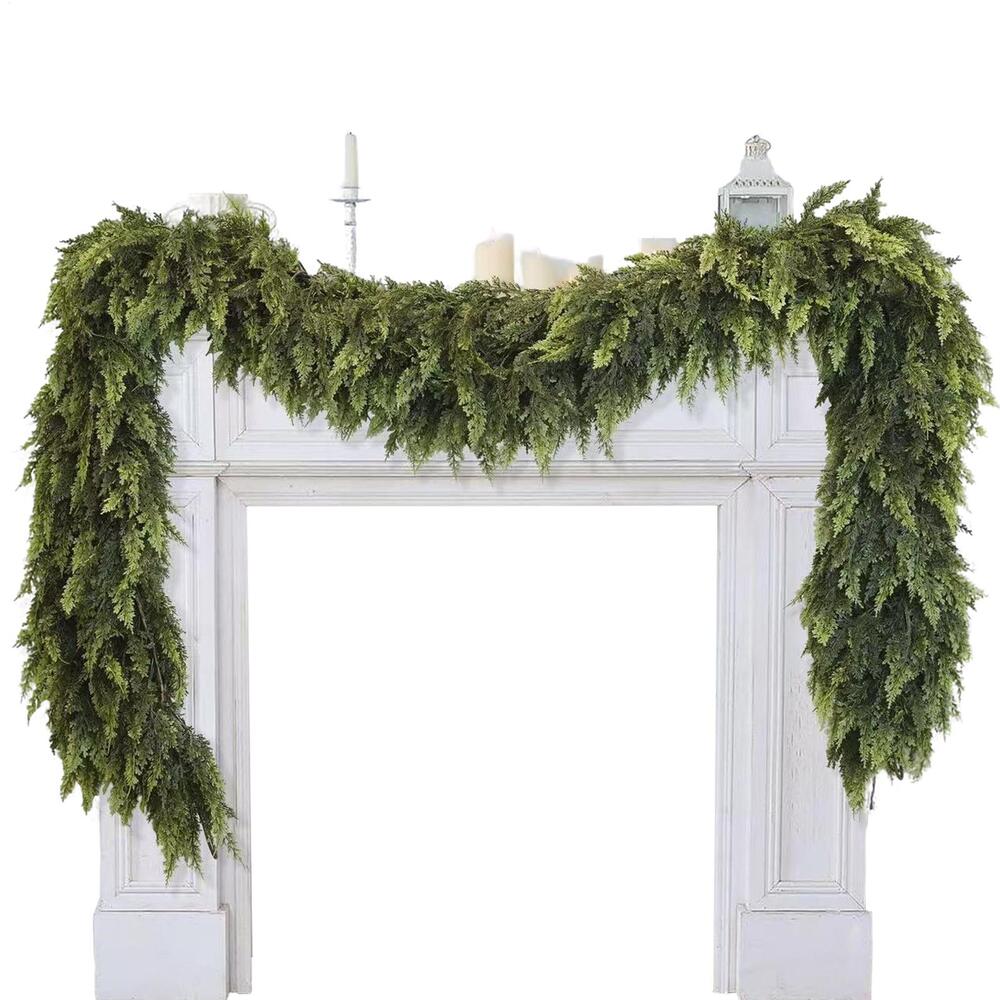 Künstliche Tannengirlande Zypresse 180 cm, für Kamin und Treppe