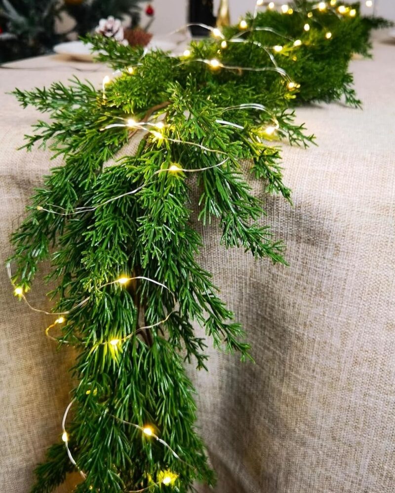 Künstliche Tannengirlande Zypresse 180 cm, für Kamin und Treppe