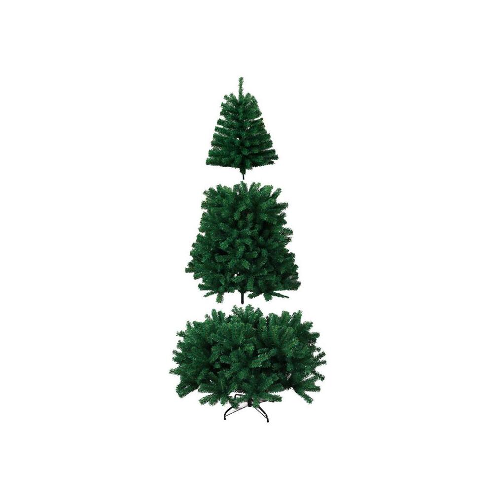 Künstlicher Weihnachtsbaum, Grüne Tanne mit Metallständer, 120 bis 210 cm
