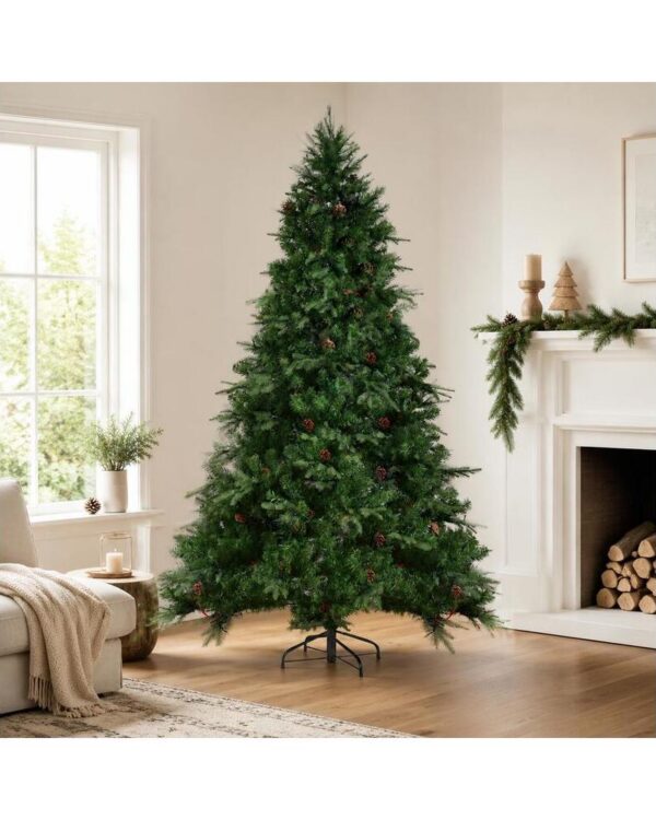 Künstlicher Weihnachtsbaum Wie Echt mit Tannenzapfen und Schnee, 150 bis 270 cm