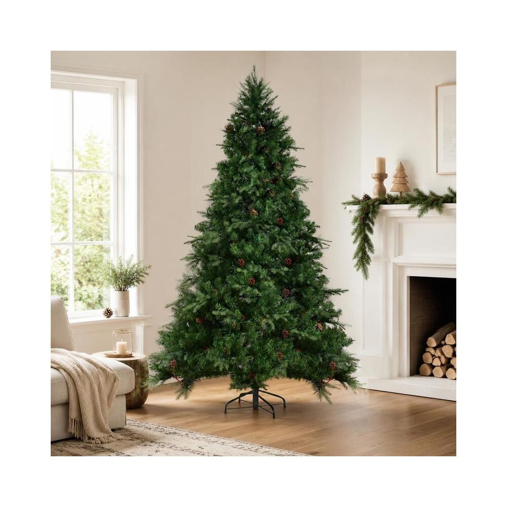 Künstlicher Weihnachtsbaum Wie Echt mit Tannenzapfen und Schnee, 150 bis 270 cm