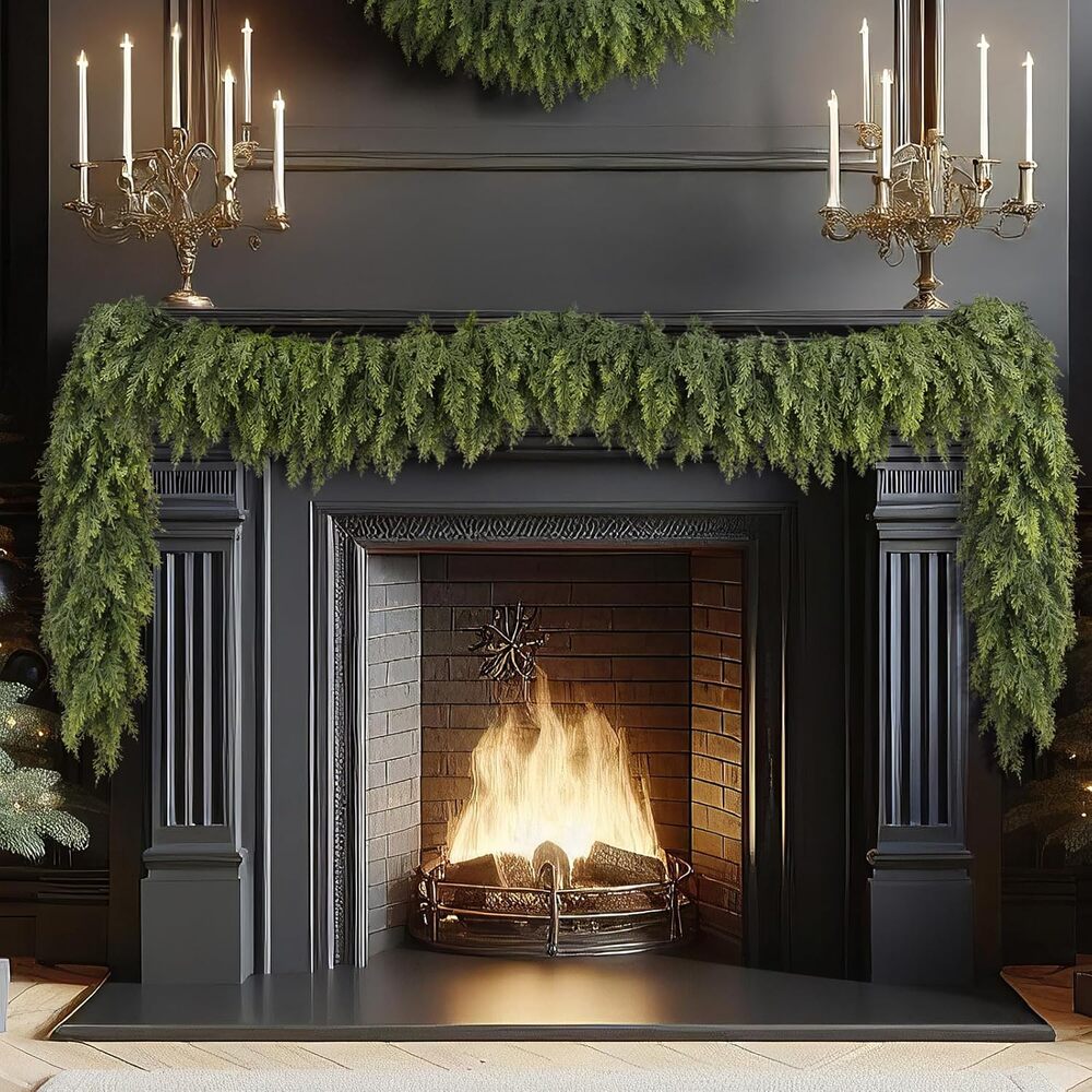 Weihnachtsgirlande Aussen, Realistische Norfolk Girlande 180 cm für Kamin
