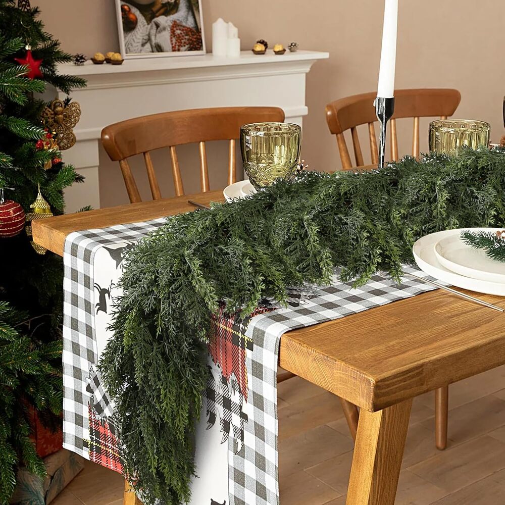 Weihnachtsgirlande Aussen, Realistische Norfolk Girlande 180 cm für Kamin