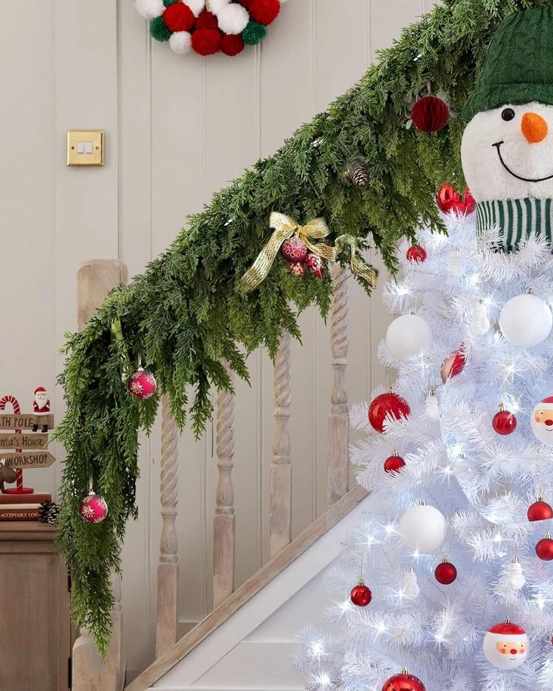 Weihnachtsgirlande Aussen, Realistische Norfolk Girlande 180 cm für Kamin